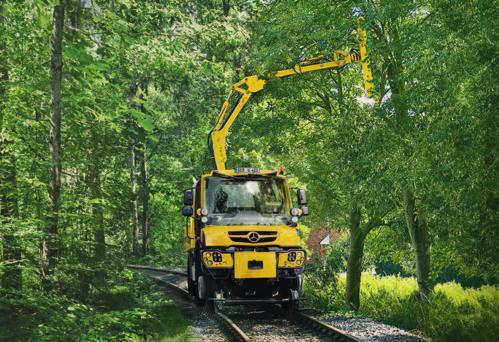 As a basic implement carrier or a shunting vehicle with additional attachments and implements such as a crane, elevating work platform or mower with a Unimog road-railer the possibilities are