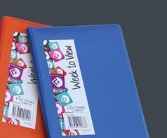 on white paper and bound with a flexi PVC cover in a range of trendy colours.