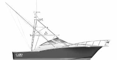 Specifications Engines 32 EXPRESS Length Overall with bow Pulpit...... 35 Hull Length.................. 32 10 Beam........................ 13 3 Draft......................... 2 8 Transom Deadrise............. 17.