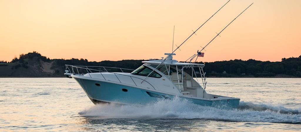 TIARA 43 $1,178,491 $999,900 SSURB027D516 Automatic Anchor Windlass System Racor fuel filters/water separators for engines and generator Stidd Electrically Actuated Helm Seat Upper Cockpit Wet Bar