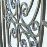 hand-made solid wrought iron construction.