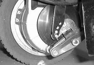 wheels. 1. If the service brake pedal has excessive movement before the brake is activated, the service brake needs to be adjusted. 2.