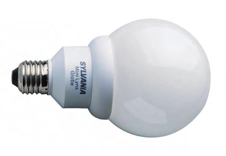 4 Mini-ynx Globe NEW COMPACT FUORESCENT E 11W 15W 20W 24W 160 137 158 180 100 80 95 120 E Globe shaped energy saving lamp MINI-YNX Equipped with
