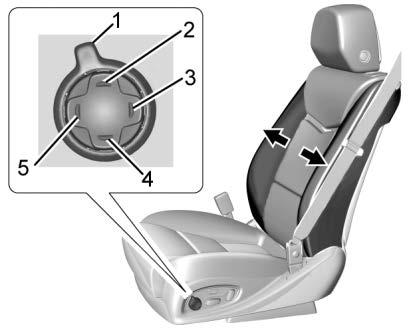 62 SEATS AND RESTRAINTS. Press and hold the control up to increase upper lumbar support and decrease lower lumbar support.