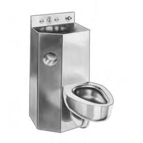 TOILETS & URINALS Features: Fixtures made of S/S with seamless welded construction, w/ satin finish.