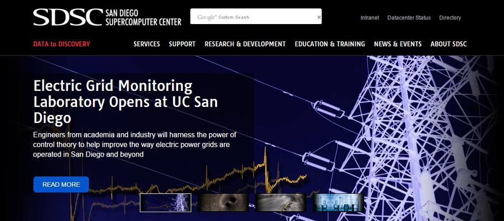 San Diego Supercomputer Center at UCSD Organized Research Unit & National Laboratory Considered a leader in data-intensive