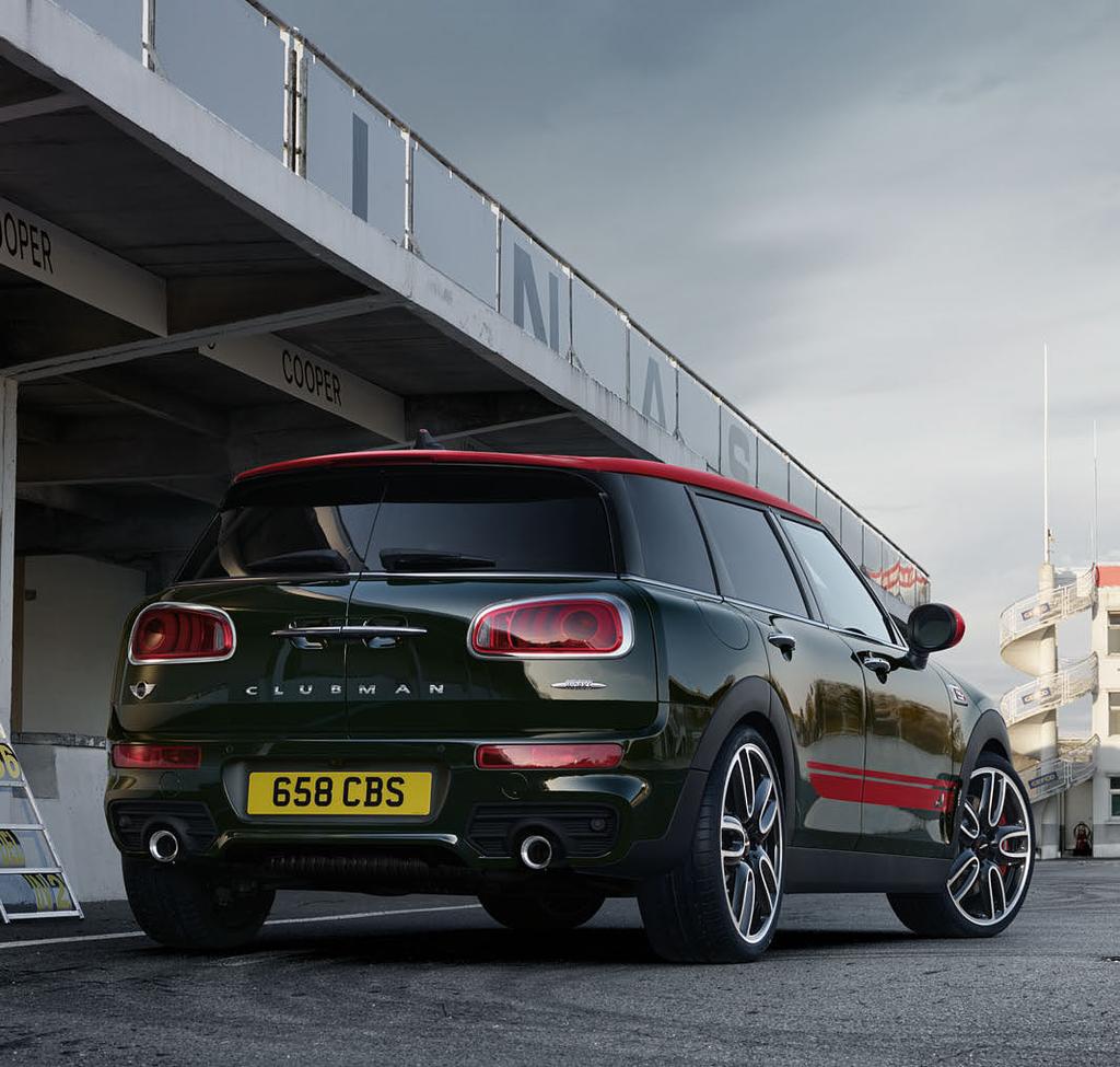 It cuts an imposing figure too, but slips smoothly through the oncoming wind thanks to the John Cooper Works aerodynamic kit.