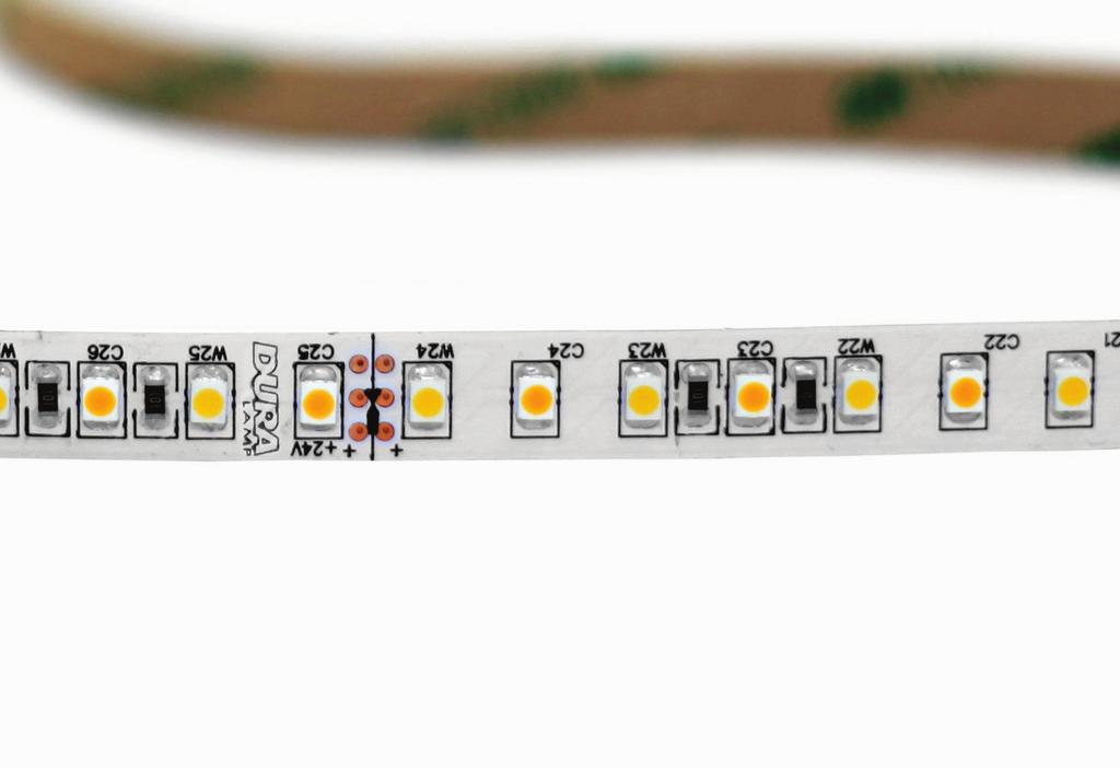 PROJET MOEL(S) TYPE URTPE TM P OUTOOR Narrow spacing P Tapelight Energy Efficient outdoor IP66 LE flexible linear light strip for continuous consistent color in linear applications.