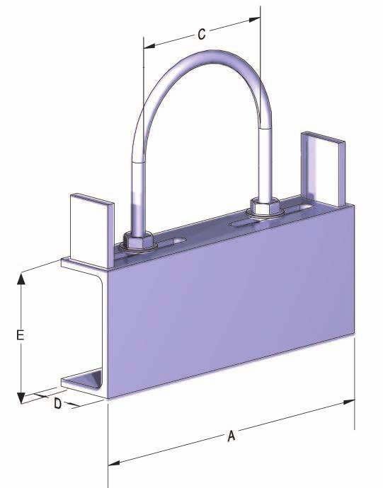 ADJUSTA WIDTH PIPE SUPPORTS APPLICATION: Anchorage Adjusta Width Pipe Supports are ideal where base plate locations can vary. The slotted base allows for lateral movement to align pipes correctly.