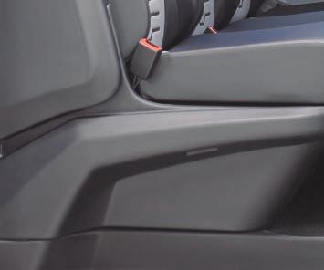 All our seats are equipped with tested and approved 3-point seat belts and adjustable headrests.
