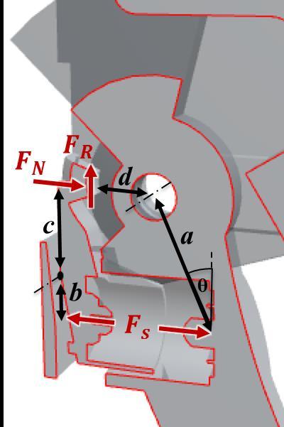 continue moving pedal arm after initial displacement.