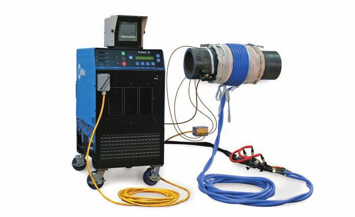 ProHeat 35 Liquid-Cooled Preheat and Stress Relieving Systems Digital Recorder (Optional) ProHeat 35 with Built-In Temperature Controller Insulation (Silica Needle Mat) Liquid-Cooled Heating Cable
