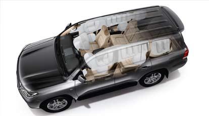 An all-new high strength, high-rigidity frame has been designed to accommodate the body of the new Land Cruiser V8.