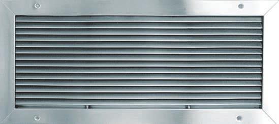 Stainless Steel Louvered Face Return 700H Series Product Information Models 45 Deflection, 3 /4 (19) Spacing Grille 730H Register (c/w s.s. Damper) 730HDSS 45 Deflection, 1 /2 (13) Spacing Grille 735H Register (c/w s.