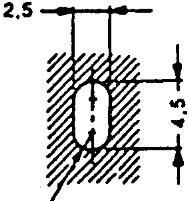 Minimum diameter D (or minimum dimension) of conductor Space mm CrossSection of Conductor Accepted by the Terminal mm2 Elongated hole