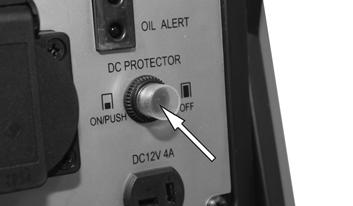 DC OVER LOAD PROTECTOR If the DC overload protector activates, wait for a few minutes and then press the reset button shown on the right.