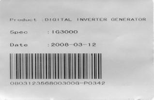 2.3 Serial Number and Bar Code Identification Serial Number and Barcode Location The engine serial number is located on the
