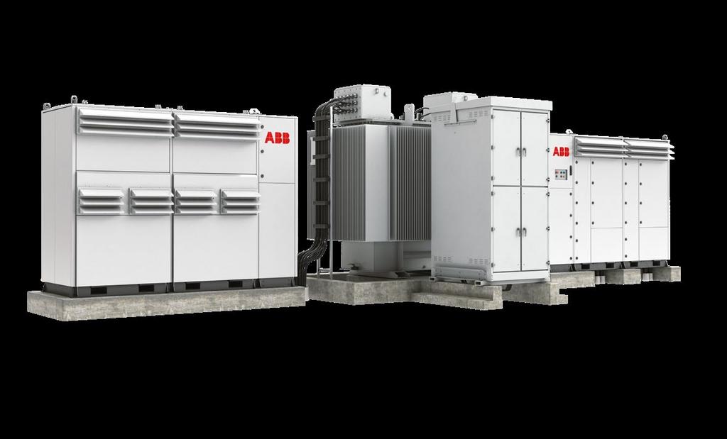CENTRAL INVERTER SOLUTIONS 19 02 ABB medium voltage pad mounted solution, PVS980-MVP, with two PVS980 central inverters Modular design for easy transportation The pad mounted solution is designed for