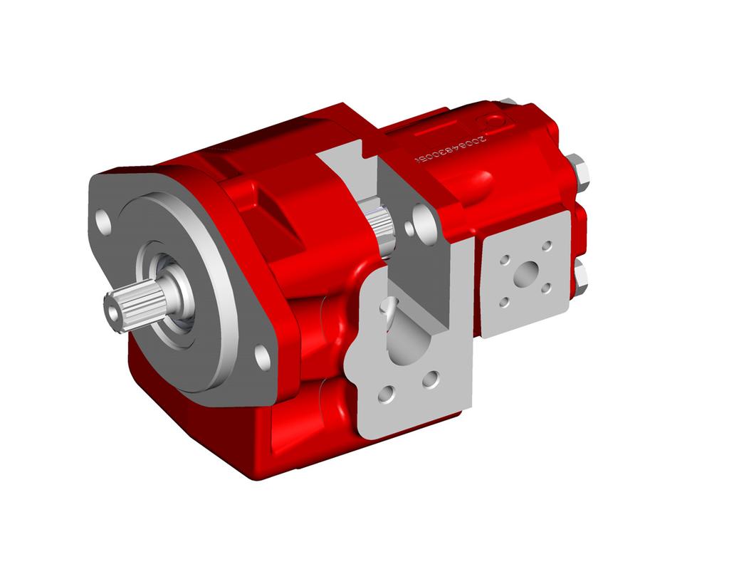 4.2 Multiple gear pumps: +AP212HP standard cast iron versions (Tandem pumps combination of group 3 with group 2 are possible for SAE-, SAE-C and European versions, too) Standard versions means