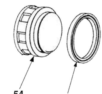 Install O-Ring (item 56) and Glyd Ring (item 55B) into groove on new style air piston (item 54B). Apply grease to Glyd Ring (item 55B).