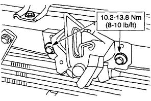 Figure 7 - Hood Latch Removal NOTE: It is helpful to mark the