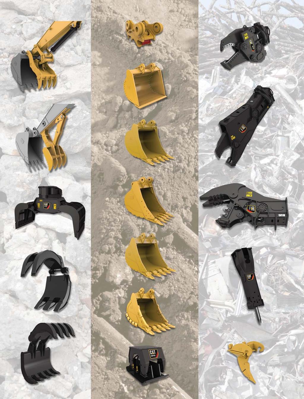 GRAB, SORT, LOAD SWAP TOOLS CUT, CRUSH, BREAK & RIP Center-Lock Pin Grabber Coupler DIG & PACK Multi-Processors Pro Series Hydraulic Thumbs Ditch Cleaning and Tilt Buckets Stiff Link Thumbs General