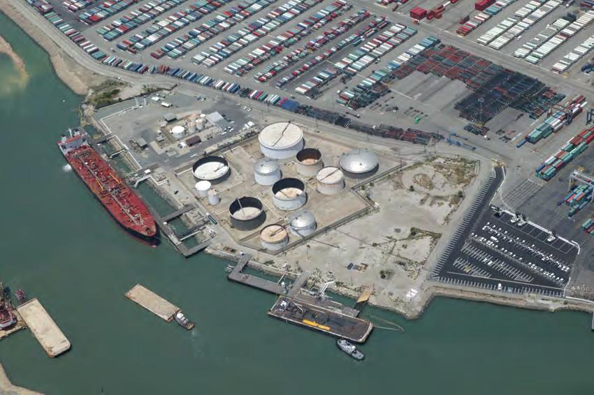 Key Elements Marine Facilities Marine facilities are located in sheltered harbors with adequate draught to accommodate typical sizes of petroleum product tankers and crude oil vessels Wharves usually