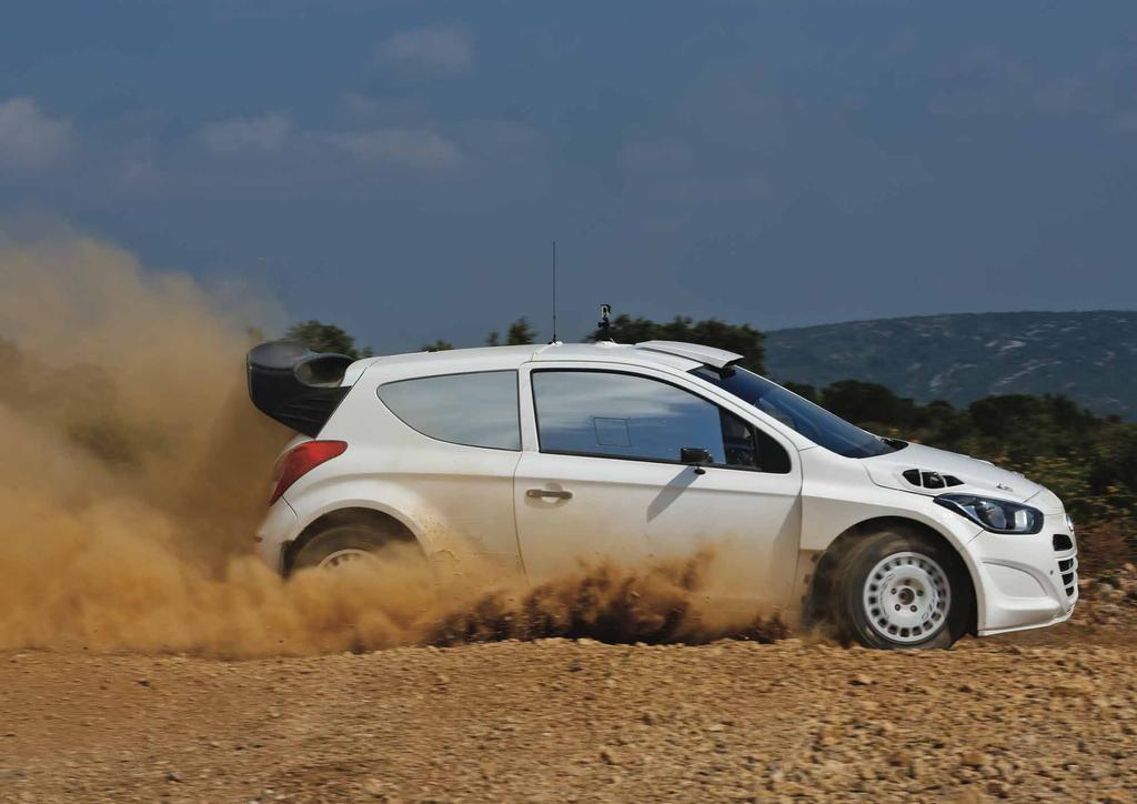 Hyundai Motorsport continued to make strong progress on its development programme by conducting the first gravel tests with a new 2014- specification of the i20 WRC in July.