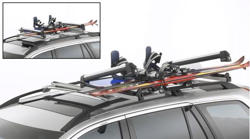 Ski holder Sliding A ski holder for anyone who wants the very best. There's no need to climb on the car and get dirty when loading and unloading.