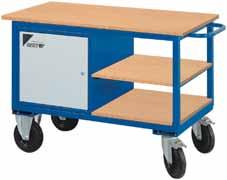 castors, load capacity per wheel set 500 kg T With worktop in multiplex laminated