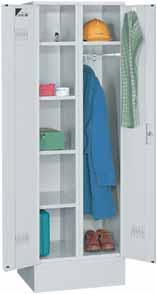 0 53102-53122 CLOTHES LOCKER WITH SEAT BENCH T Dimensions: H 2100 x D 500 mm T Seat bench H 400 x D 300 mm