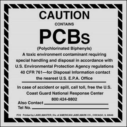 The following states regulate PCB containing materials under their hazardous waste regulations.