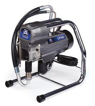 LP SERIES ELECTRIC AIRLESS PAINT SPRAYERS FOR RESIDENTIAL/LIGHT COMMERCIAL USE PRO-DUTY LP555 APPLICATIONS: SPRAY: USAGE: FEATURES: INCLUDES: Medium to large residential projects and light commercial