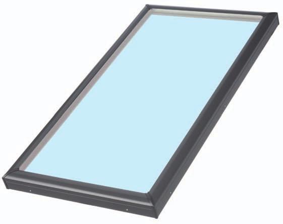 VELUX FCM (non-opening) Flat roof, double glazed skylight The brilliantly simple FCM flat roof skylight incorporates the VELUX High Performance laminated glazing unit and an all metal, insulated