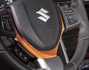 6 Sporty Black Leather Steering Wheel