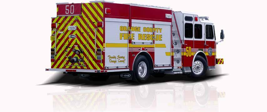 This makes the E-ONE rear-mount pumper ideal for getting around narrow street corners and subdivisions.