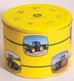 MCH000117300 4 XXL Cookie Tin With all historical John Deere logos on the lid and