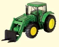 MCW958392600 2 John Deere 6920S with Front Loader Modern agriculture presented in miniature N scale.
