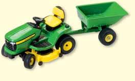 MCE45089X000 7 John Deere X748 with Cart and Tiller 1:16 scale authentic model