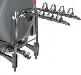 extended ball mount measures 20 inches to clear bike & cargo rack VersaHitch Cargo Rack quadratec exclusive > Unprecedented rigidity and stability with two arms instead of one > Dual arms virtually