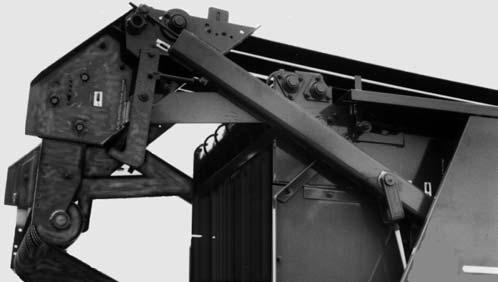 Chapter 7 Adjustments GATE STOPS (Fig. 57) The position of the Gate Stops, which are located on each side of the Baler Frame, can be adjusted by adding or removing Shims.