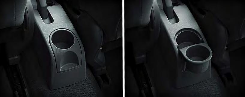 Both rear seats can be folded down to maximise