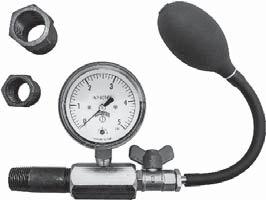 100 compliant CRN registered 5 year warranty Applications: Portable leak and loss of pressure detection unit for gas lines Kits Gauge Specifications Dial 2.