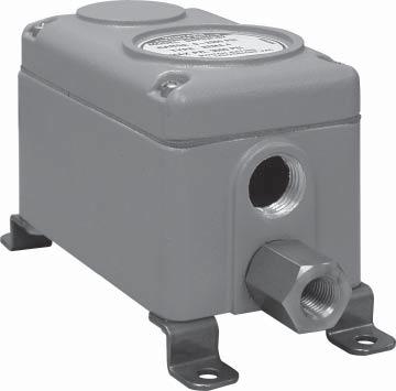 5WPS Differential Pressure Switch Description & Features: Bellows actuated frictionless switching mechanism 15 to 5,000 psi pressure range One or two SPDT switch Adjustable deadband available Cast