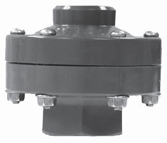 D10 #10 PVC Diaphragm Seal Vacuum to 200 psi (-100 to 1,380 kpa) Description & Features: Features a durable and fl exible Tefl on diaphragm seal, which serves as a protective barrier between the