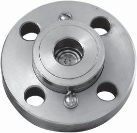#80 Flanged Diaphragm Seal (Welded) D44 0 to 2,500 psi (0 to 17,250 kpa) Description & Features: Continuous use seals - backing plate will prevent diaphragm from rupturing if pressure sensing