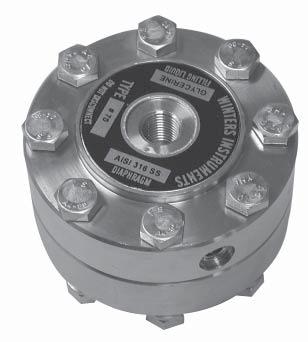 D70 #70 Diaphragm Seal 30 to 2,500 psi (207 to 17,250 kpa) Description & Features: Two piece construction and designed to withstand even the most severe process applications Continuous use seals -