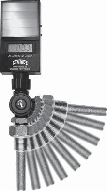Industrial Solar Digital Thermometer TSD Description & Features: A versatile thermometer that provides a solar powered digital read out commonly used in the industrial and commercial plumbing trade