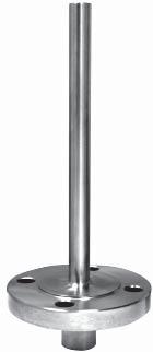 TWF Flanged Bi-Metal Thermowell Description & Features: Designed for use on a closed system 1 year warranty Applications: Isolates temperature sensor from process media Thermowells Order Codes