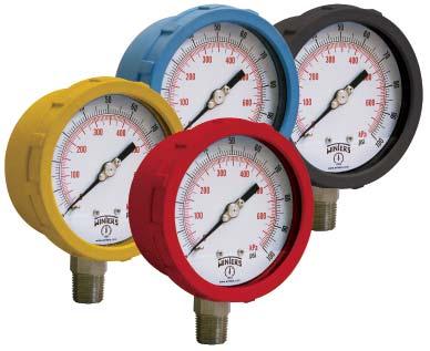 Colour Coded Gauge PCC Description & Features: Unique pressure instrument utilizing colour coded cases for easy identifi cation of processes 4 different colours that are UV resistant and will not